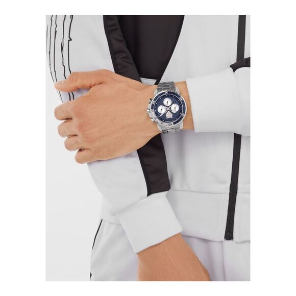 Plein Sport Powerlift Chronograph Watch Silver Mens - Picture 5 of 6